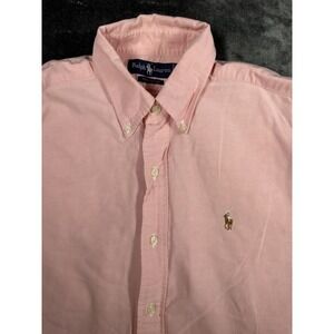 Polo Ralph Lauren Oxford MENS MEDIUM  Button Down Shirt Embroidered Color Pony